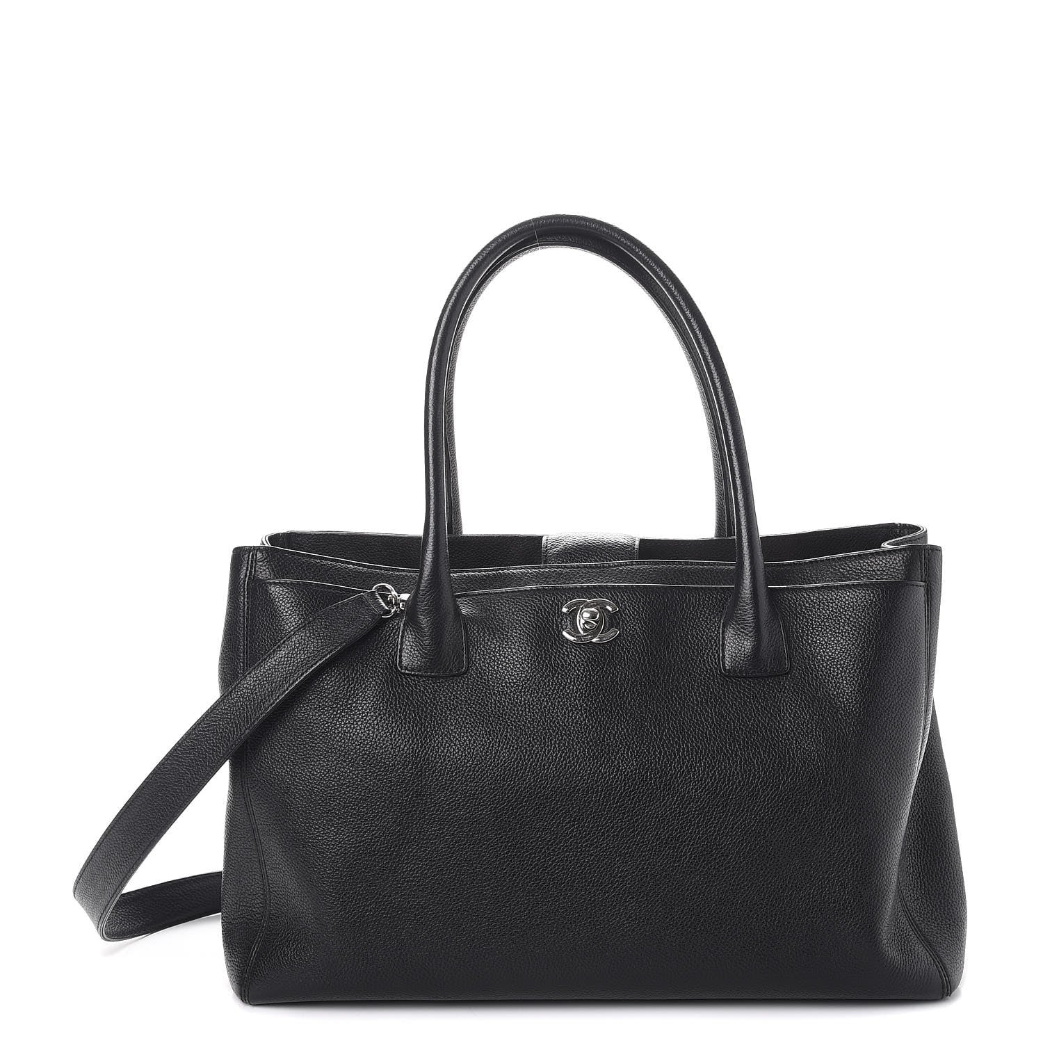 Chanel Calfskin Cerf Executive Shopper Tote Black 1 of 11