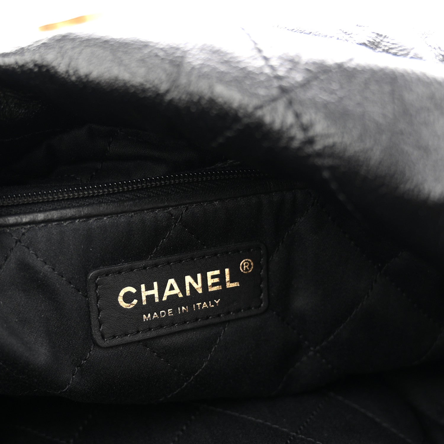 Chanel Shiny Calfskin Quilted Small Chanel 22 Black 7 of 11