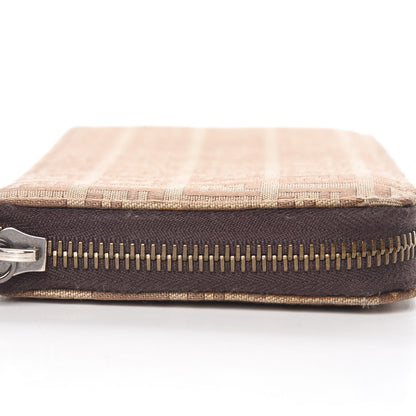 Fendi Zucchino Zip Around Wallet Dark Brown 8 of 10