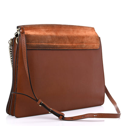 Chloe Suede Calfskin Medium Faye Shoulder Bag Tobacco 3 of 18