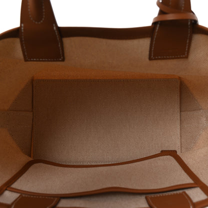 Hermes Military Toile Canvas Swift Steeple 25 Bag Gold 5 of 10