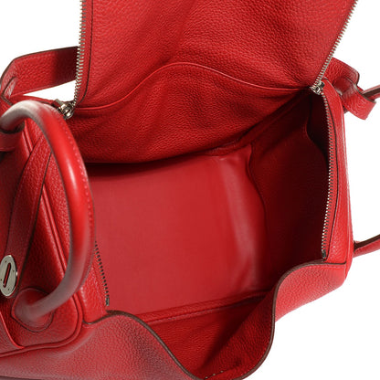Hermes Taurillon Clemence Lindy 30 Rouge Casaque 9 of 15