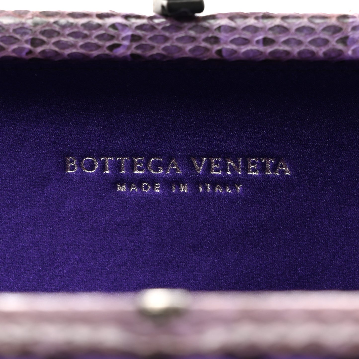 Satin Intreccio Impero Ayers Stretch Knot Clutch Purple