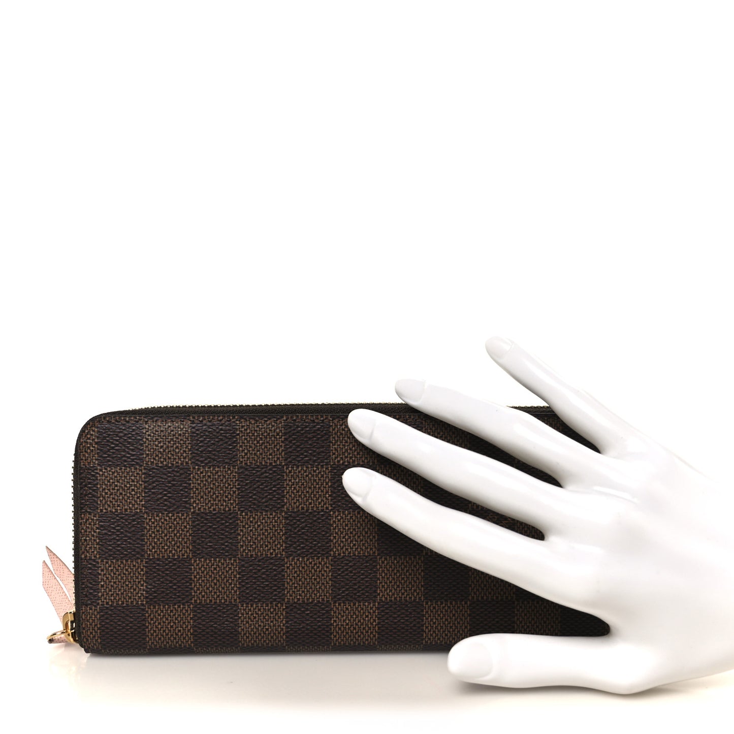 Damier Ebene Clemence Wallet Rose Ballerine