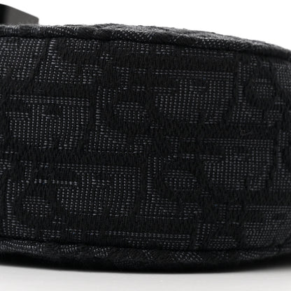 Christian Dior Oblique Jacquard Grained Calfskin Mini Saddle Messenger Bag With Flap Black 9 of 9