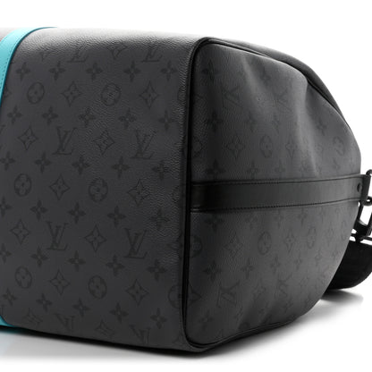 Louis Vuitton Reverse Monogram Eclipse Keepall Bandouliere 55 Turquoise 8 of 8