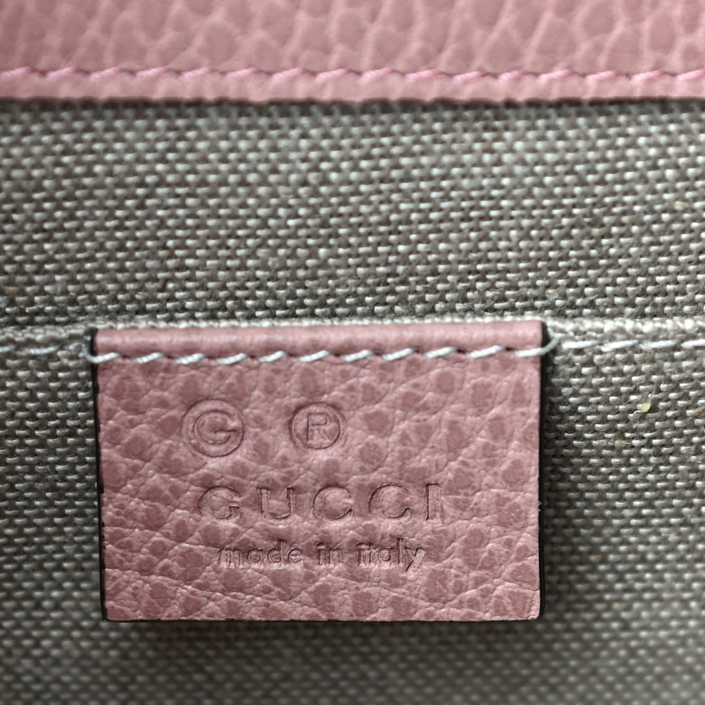 Dollar Calfskin Small Interlocking G Shoulder Bag Soft Pink
