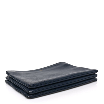 Celine Goatskin Large Trio Crossbody Bag Dark Blue 4 of 10