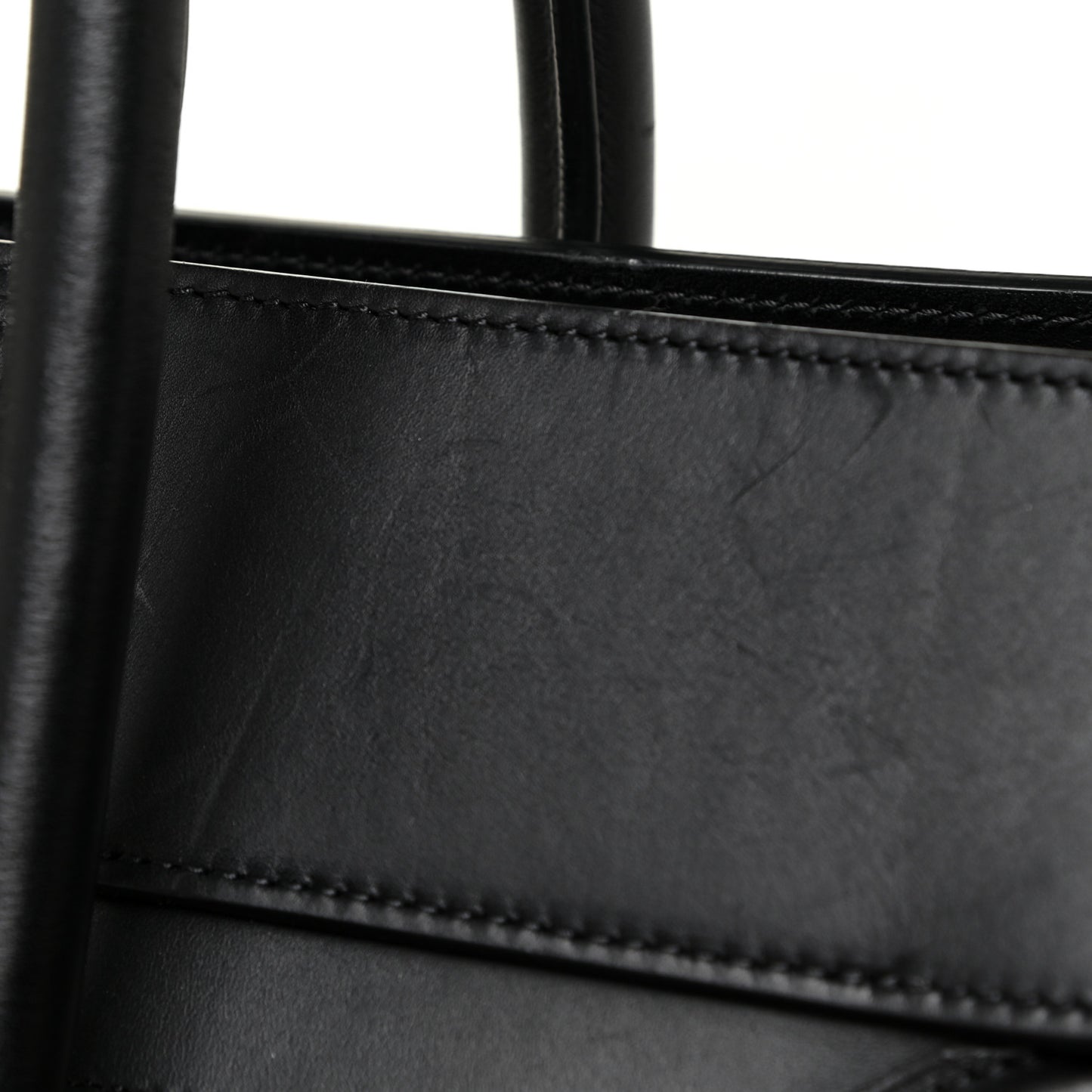 Satin Calfskin Mini Tri-Color Luggage Dark Grey