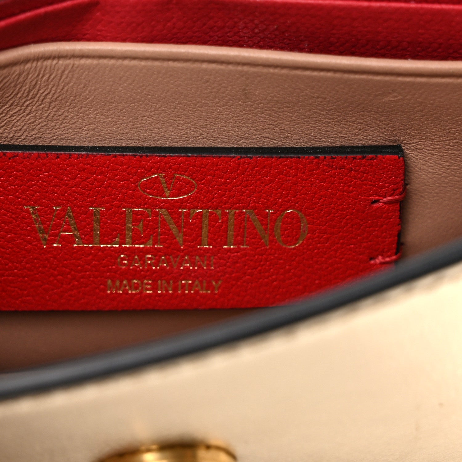 Valentino Garavani Metallic Calfskin Micro VSling Shoulder Bag Sahara 6 of 9