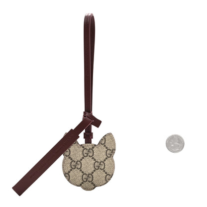 Gucci GG Supreme Monogram Cat Bag Charm 2 of 4