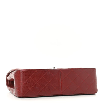 Chanel Caviar Quilted Jumbo Double Flap Dark Red 6 of 16