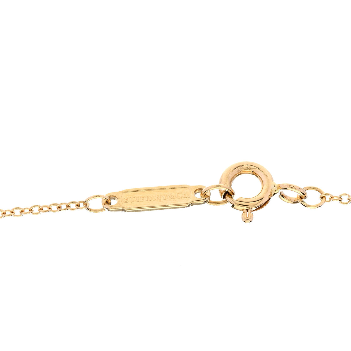 18K Yellow Gold T Circle Pendant Necklace