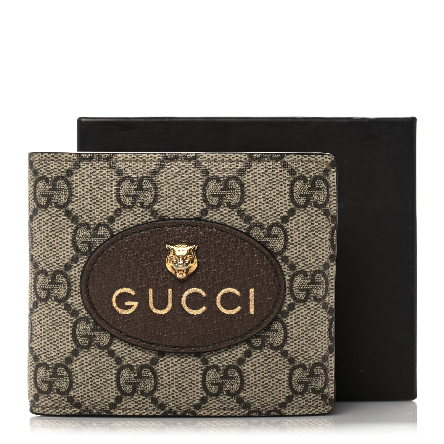 Gucci GG Supreme Monogram Neo Vintage Bi-Fold Wallet Beige Crop New Acero 11 of 11