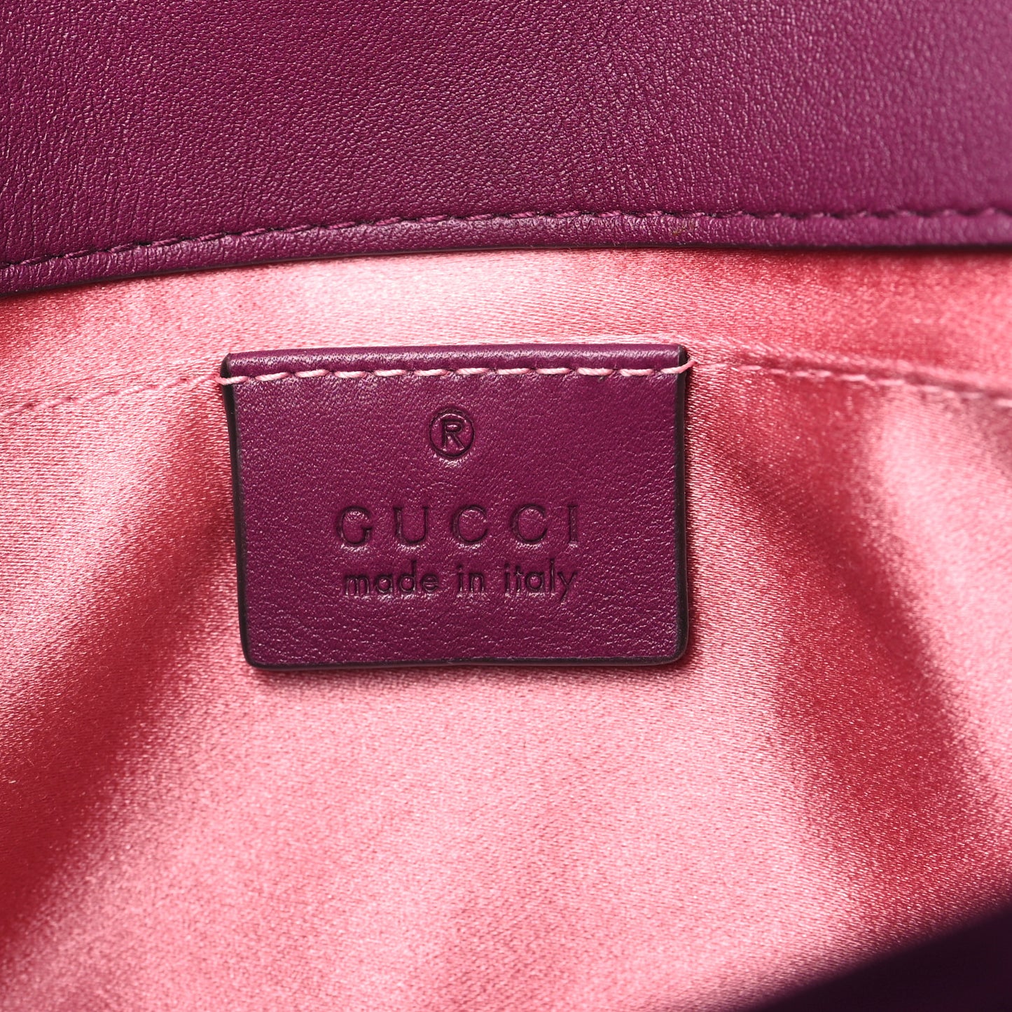 Velvet Matelasse Mini GG Marmont Shoulder Bag Fuchsia Violet Cyclamen