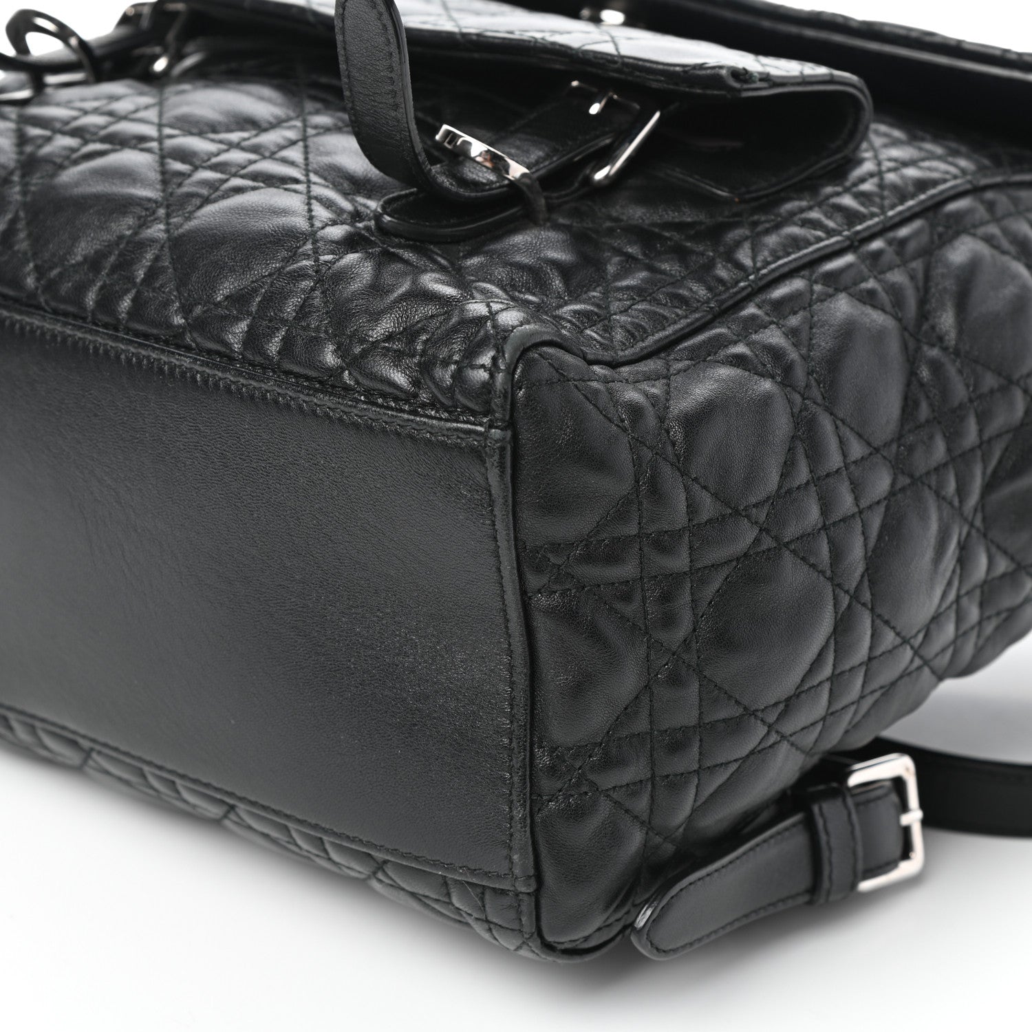 Christian Dior Lambskin Cannage Large Stardust Backpack Black 9 of 9