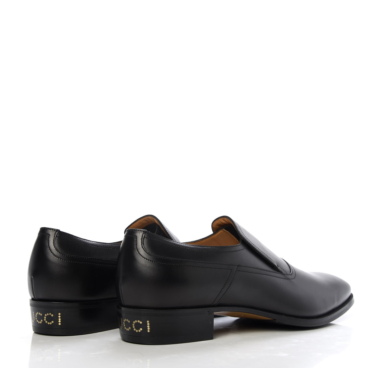 Gucci Calfskin Mens Classic Logo Loafers 9.5 Black 4 of 10