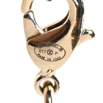 Chanel Metal Bead CC Drop CC Pendant Necklace Gold 5 of 5