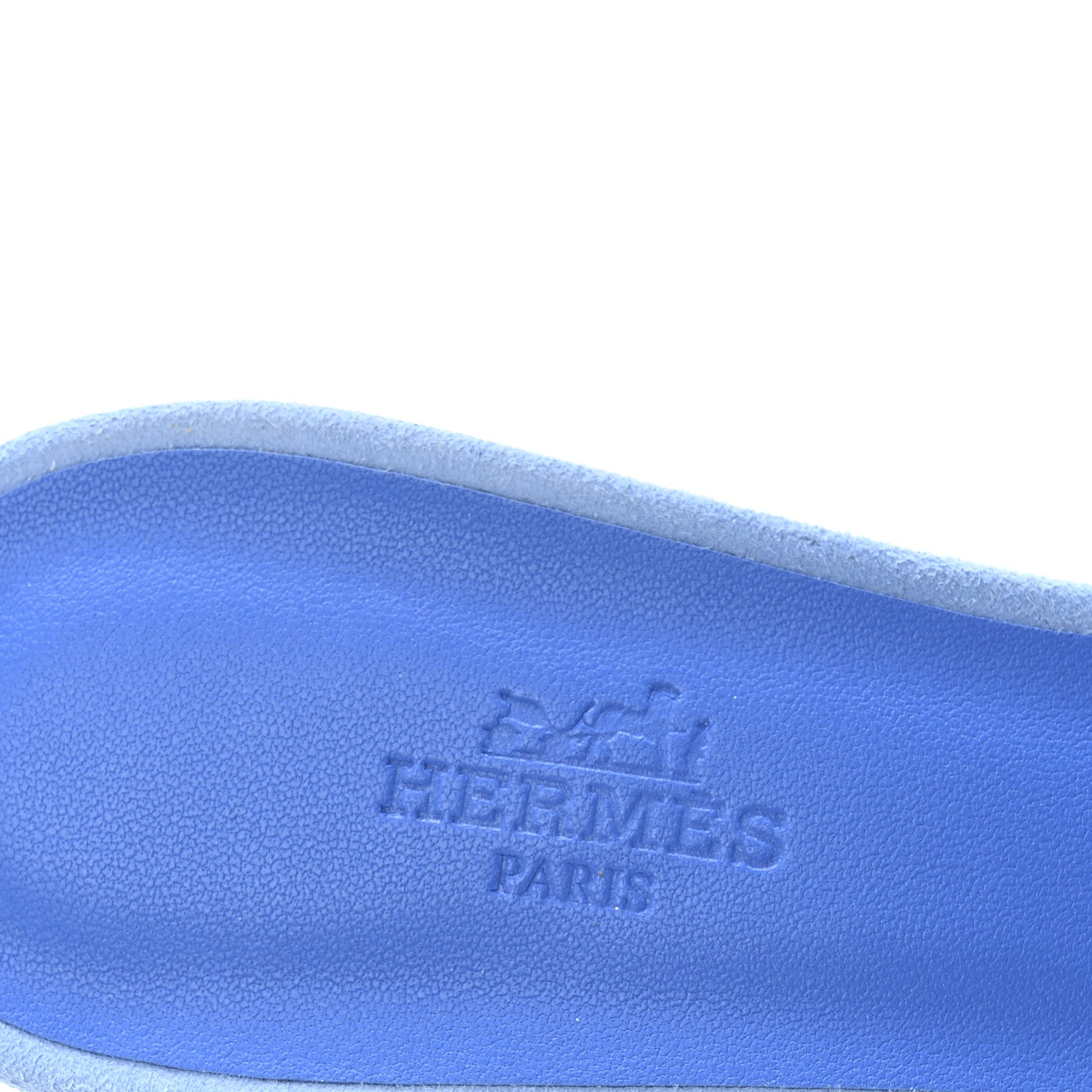 Hermes Suede Goatskin Oasis Sandals 37 Bleu Cameo 7 of 9