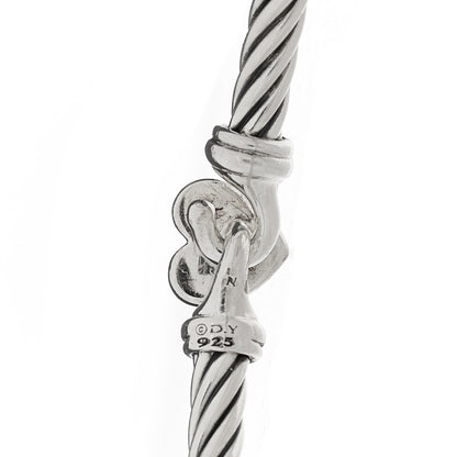 David Yurman Sterling Silver Diamond Cable Collectibles Heart Bracelet 3 of 3