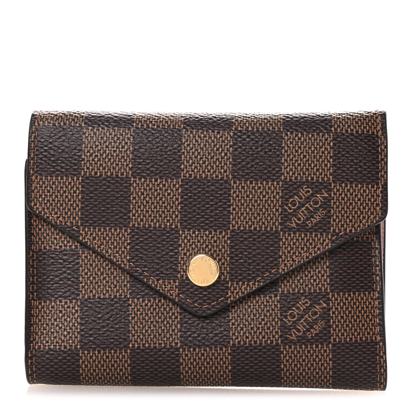Damier Ebene Victorine Wallet Rose Ballerine