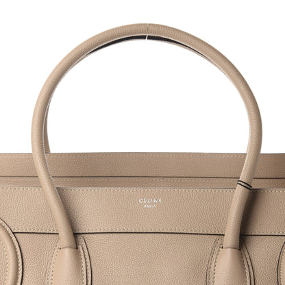 Celine Drummed Calfskin Shoulder Luggage Dune 10 of 10