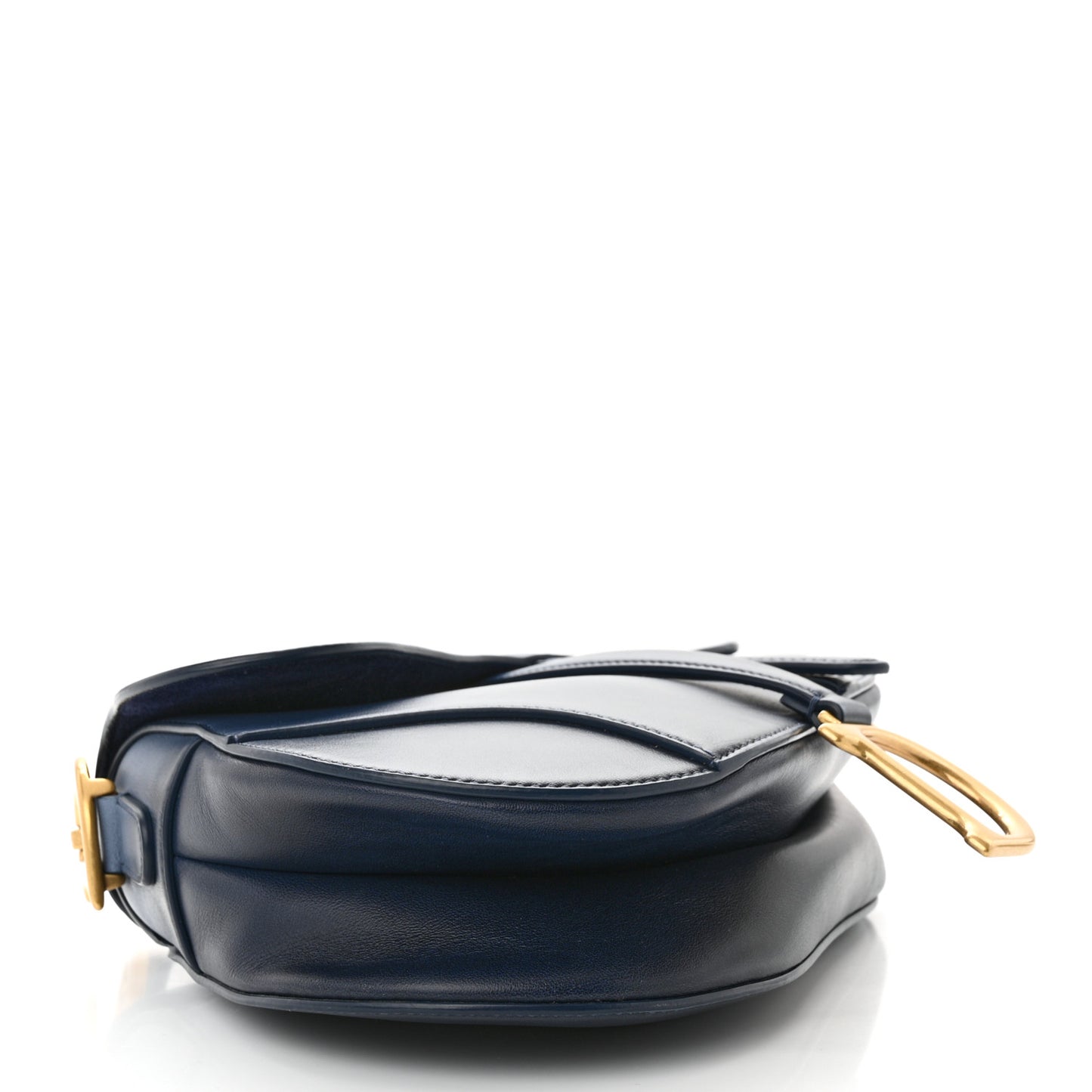 Calfskin Gradient Saddle Bag Indigo Blue