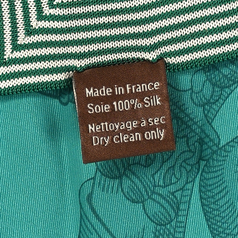 Hermes Silk Della Cavalleria Scarf 70 Vert White 4 of 6