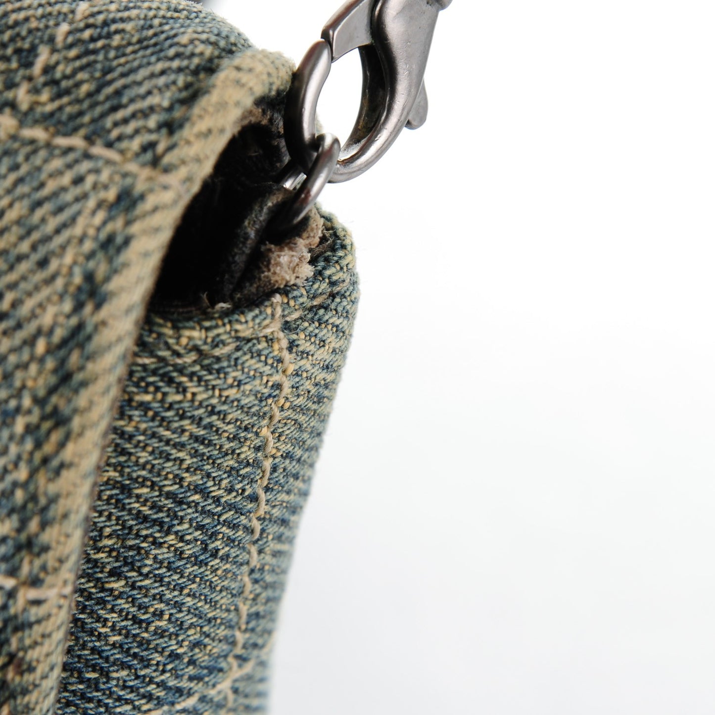 Denim Chocolate Bar Quilted East West Flap