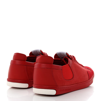 Louis Vuitton Suede Mens Americas Cup Slalom Sneakers 8 Red 4 of 8