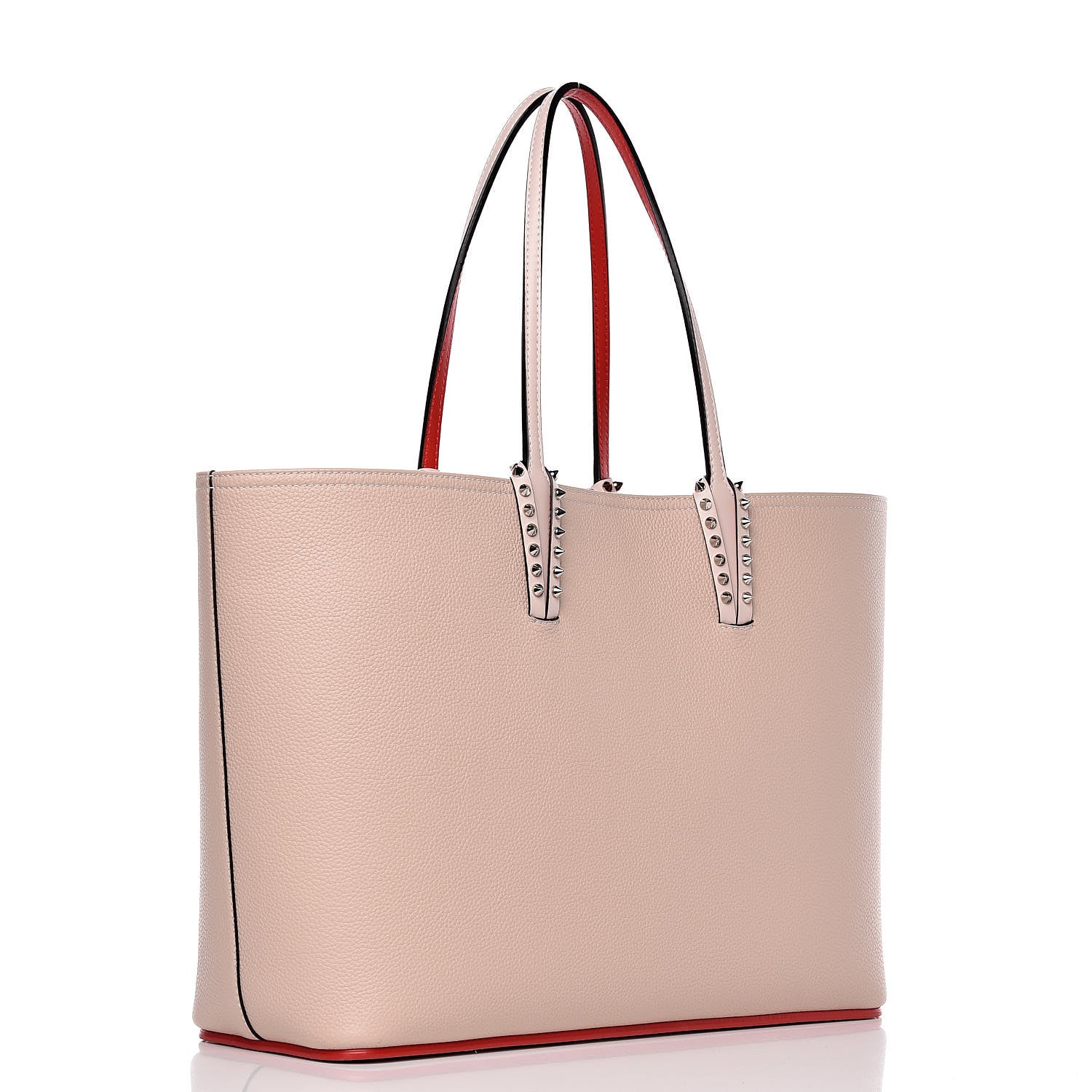 Christian Louboutin Calfskin Spikes East West Cabata Tote Ballerina 3 of 12