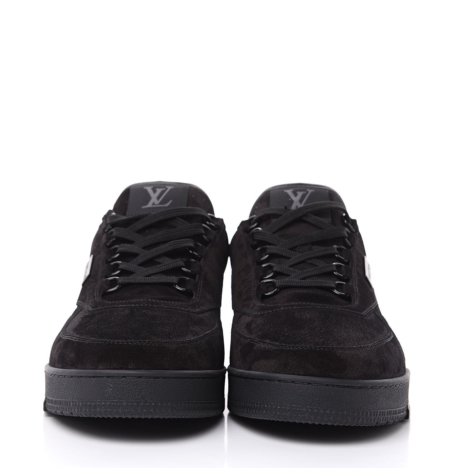 Louis Vuitton Suede Uniform Sneakers 11 Black 2 of 9
