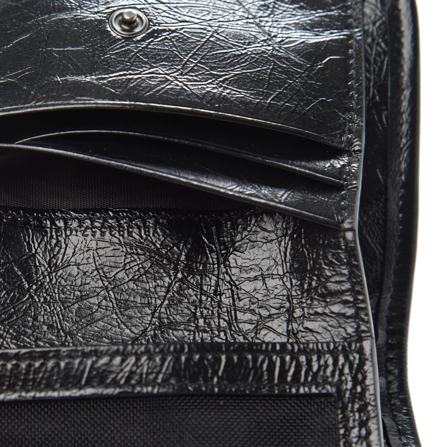 Saint Laurent Crinkled Calfskin Matelasse Monogram Niki Card Holder Black 7 of 8