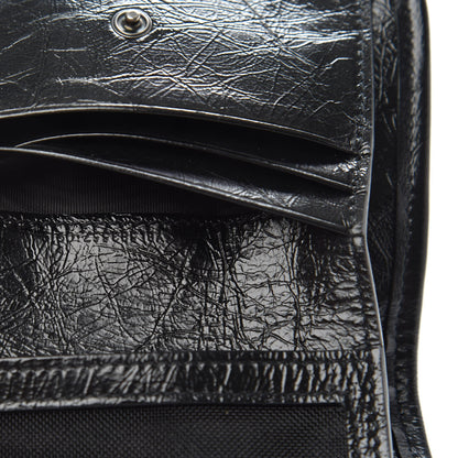 Saint Laurent Crinkled Calfskin Matelasse Monogram Niki Card Holder Black 7 of 8