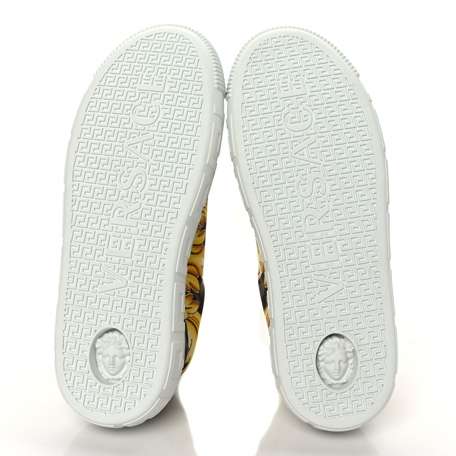 Versace X FENDI Fabric FF Baroque Womens Fendace Greca Sneakers 40 Gold Multicolor 6 of 7
