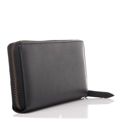 Gucci Calfskin Butterfly Zip Around Wallet Black 3 of 11