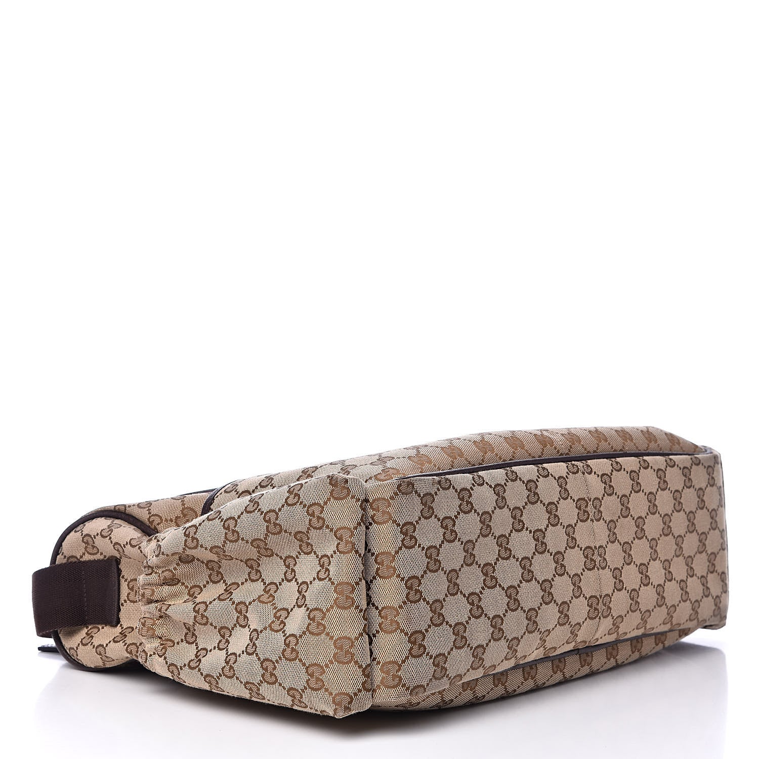 Gucci Monogram Natural Pigskin Large Diaper Bag Beige Ebony Cocoa Dark Chocolate 5 of 14