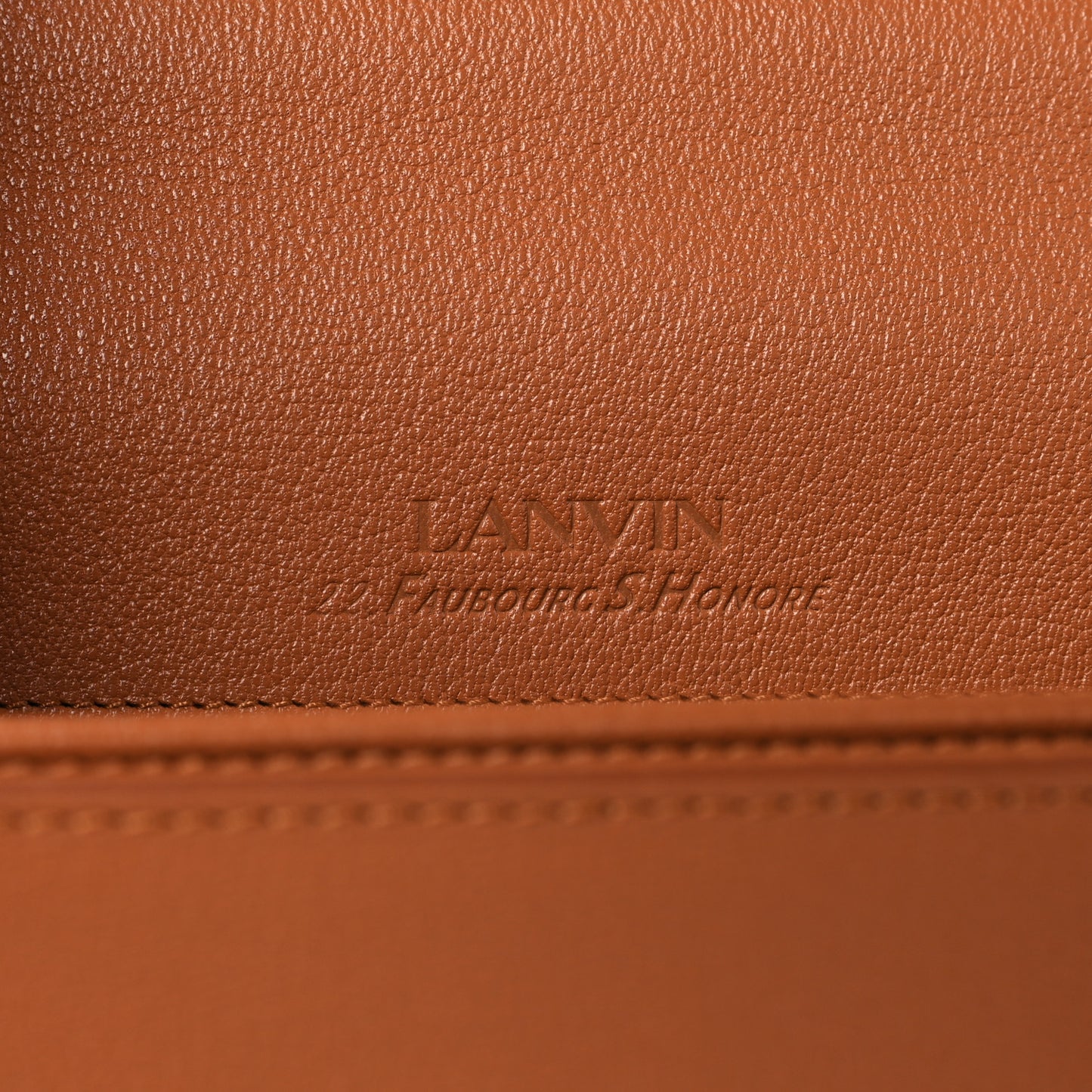 Calfskin 22 Logo MM Plaque Top Handle Bag Terracotta