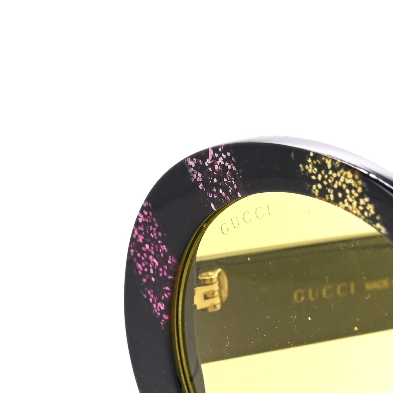 Gucci Acetate Round Glitter GG0319S Sunglasses Rainbow 7 of 8