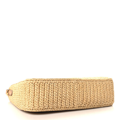 Prada Yarn Raffia Effect Crochet Re-Edition 2005 Shoulder Bag Naturale 4 of 9