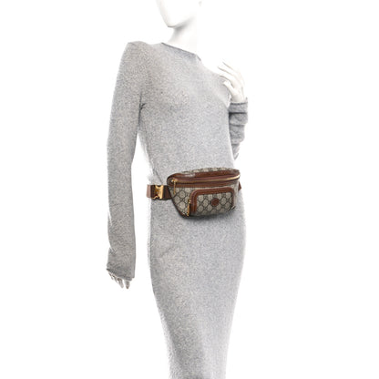 Gucci GG Supreme Monogram Textured Calfskin Retro Interlocking G Belt Bag Beige Ebony Brown Sugar 3 of 10