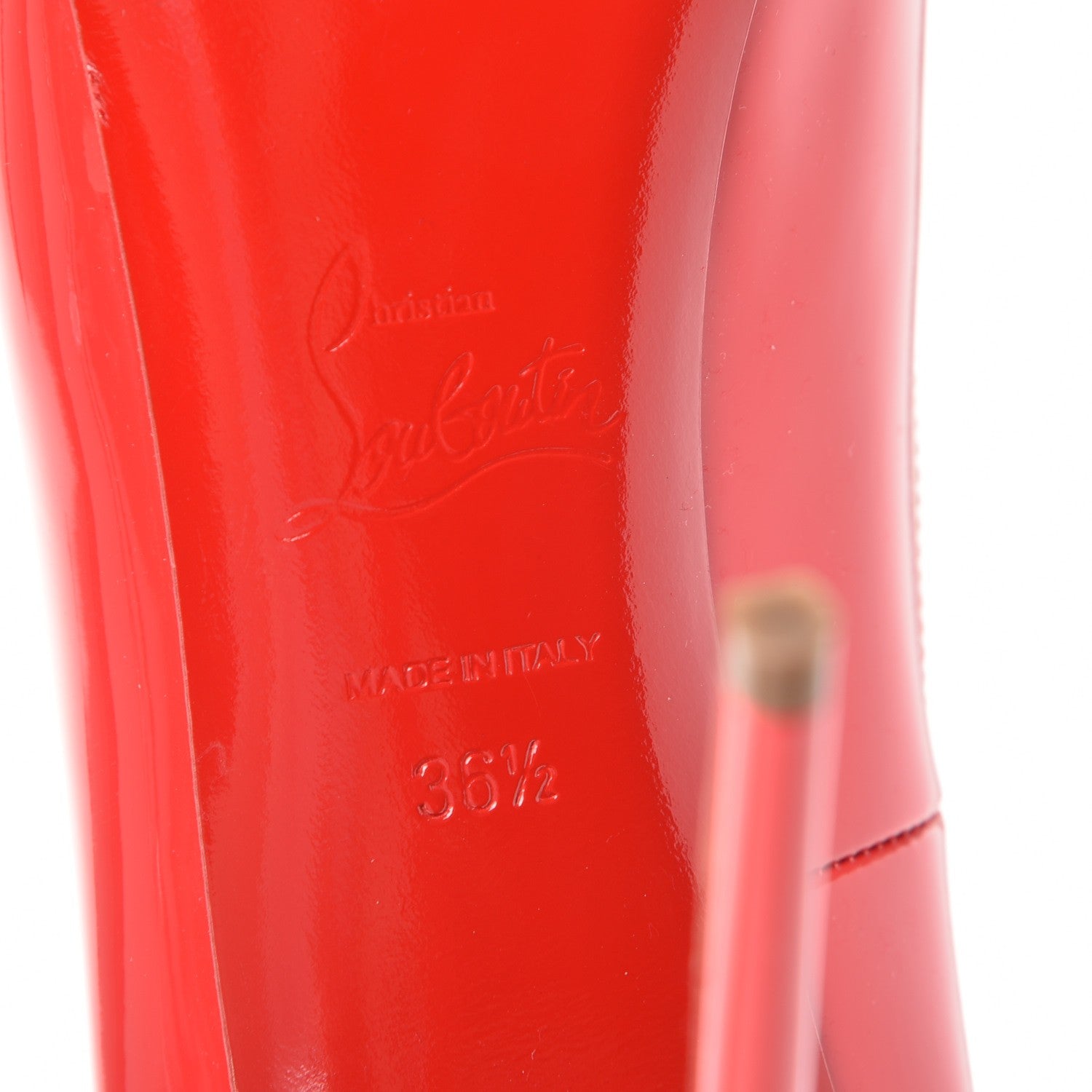 Christian Louboutin Patent New Very Prive 120 Pumps 36.5 Corail 6 of 7