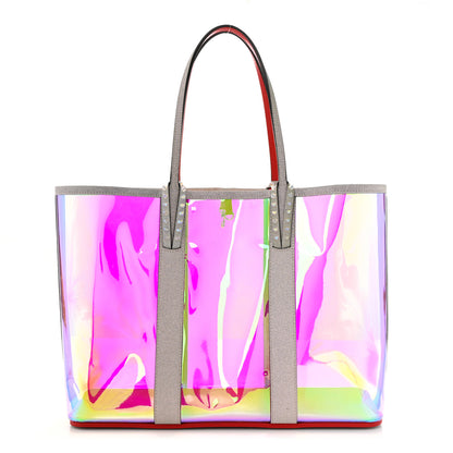 Christian Louboutin PVC Spikes East West Cabata Tote Silver 3 of 11