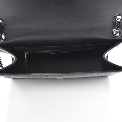 Saint Laurent Grain De Poudre Textured Mixed Matelasse Large Triquilt Monogram Monochrome Satchel Black 5 of 11