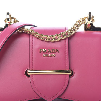 Prada City Calfskin Sidonie Small Chain Crossbody Bag Magenta 10 of 10