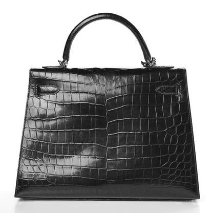 Hermes Shiny Niloticus Crocodile Kelly Sellier 32 30 of 37
