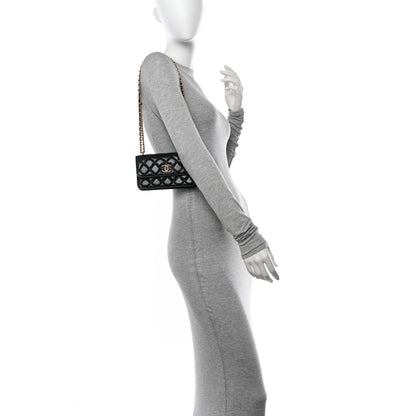 Chanel Lambskin Quilted Dynasty Flap Phone Holder With Chain Black 3 of 13