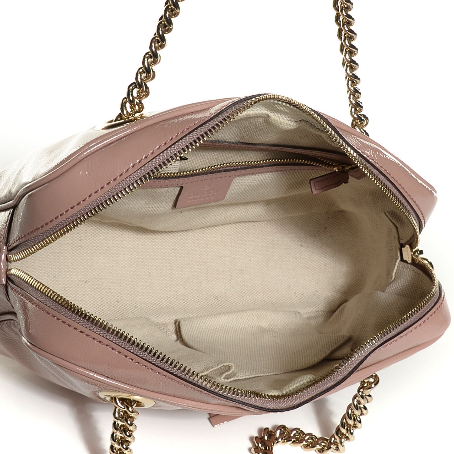 Gucci Soft Patent Small Soho Bowler Dark Cipria 5 of 9