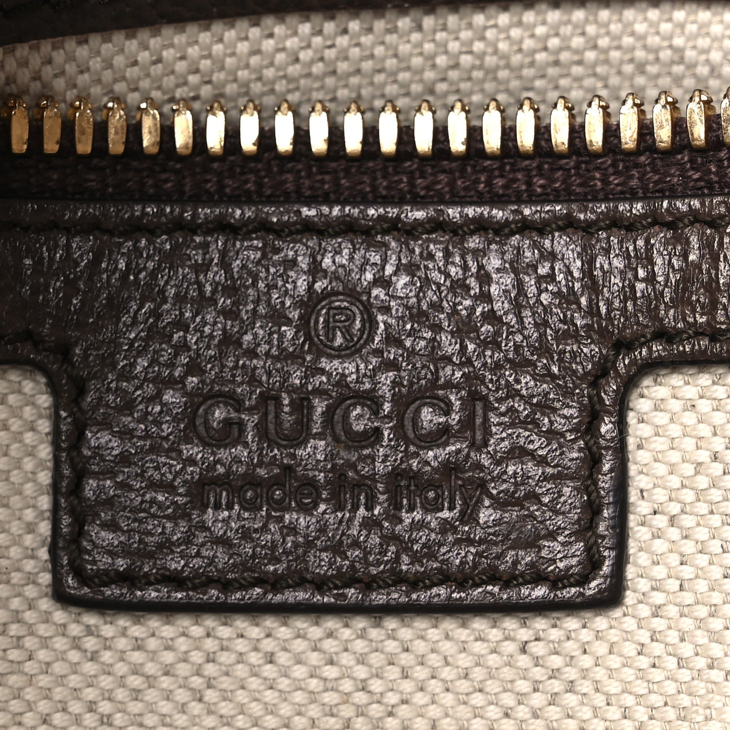 Monogram Jumbo GG Textured Dollar Calfskin Web Wristlet Messenger Bag Camel Ebony New Acero