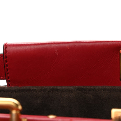 Fendi Vitello Morgan Fabric Jacquard Pequin Medium Peekaboo Iconic Satchel Mattone Tobacco Black 11 of 15